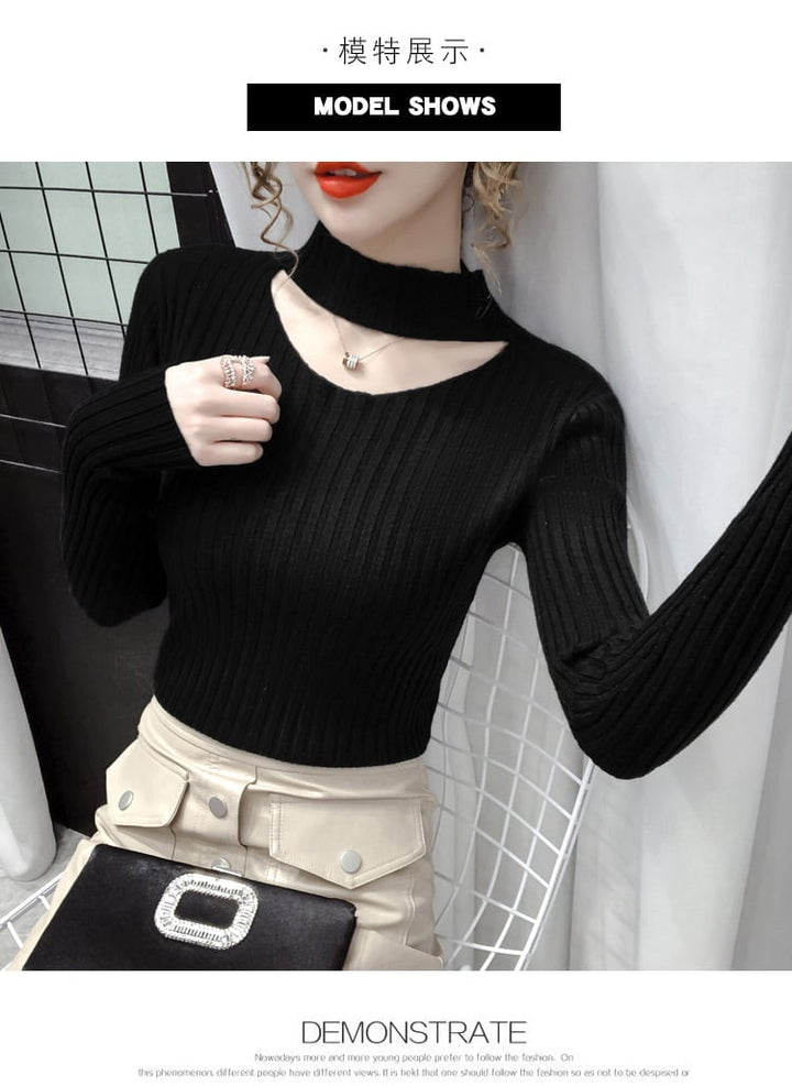 【tops】カットワークニットトップス　M27003