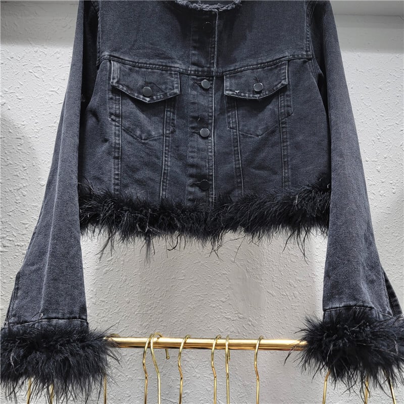【outer】ファーデニムジャケット　M18126