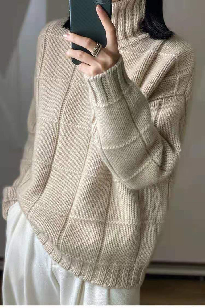 【tops】ハイネックニットセーター　M18312