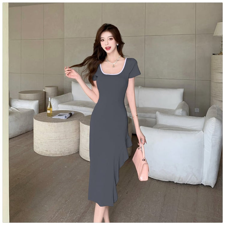 【dress】スリットワンピース　M25117