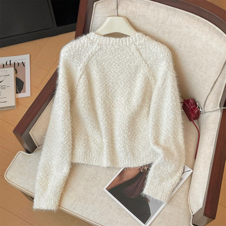 【outer】クルーネックニットカーデ　M29206