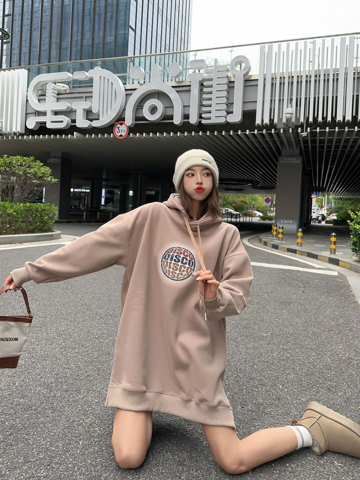 【dress】フード付きカジュアルワンピース    N2167