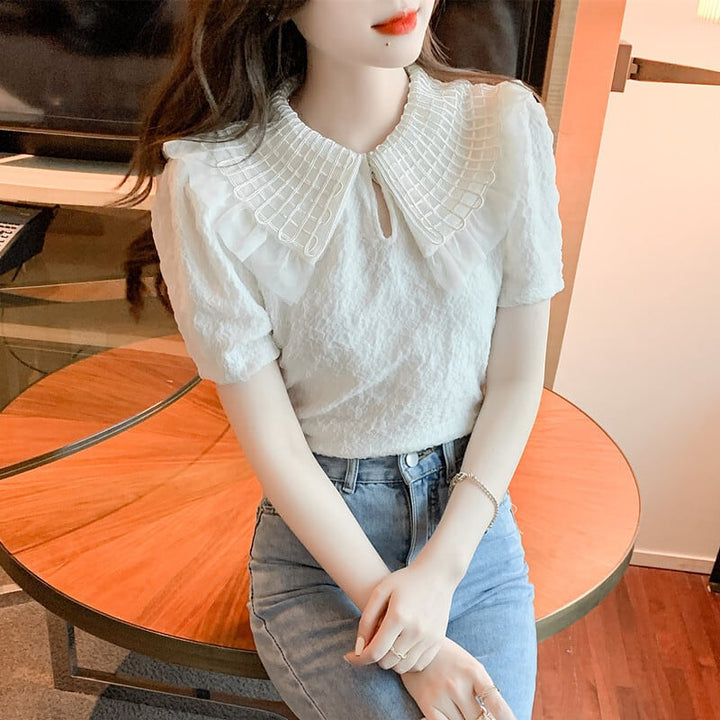 【tops】おしゃれ大人気ドールカラーシャツトップス　M17379