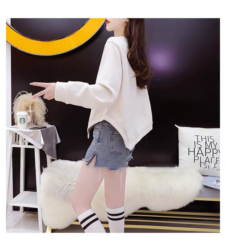 【tops】目立つ！カジュアル文字プリントパーカー　M17535