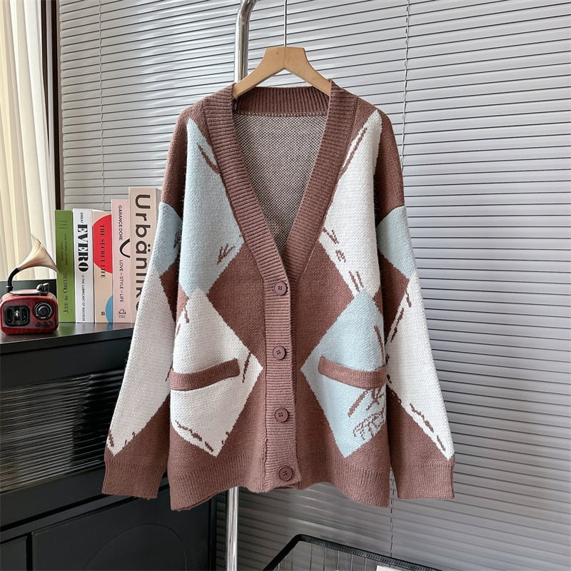 【outer】Vネックニットカーディガン　M18032
