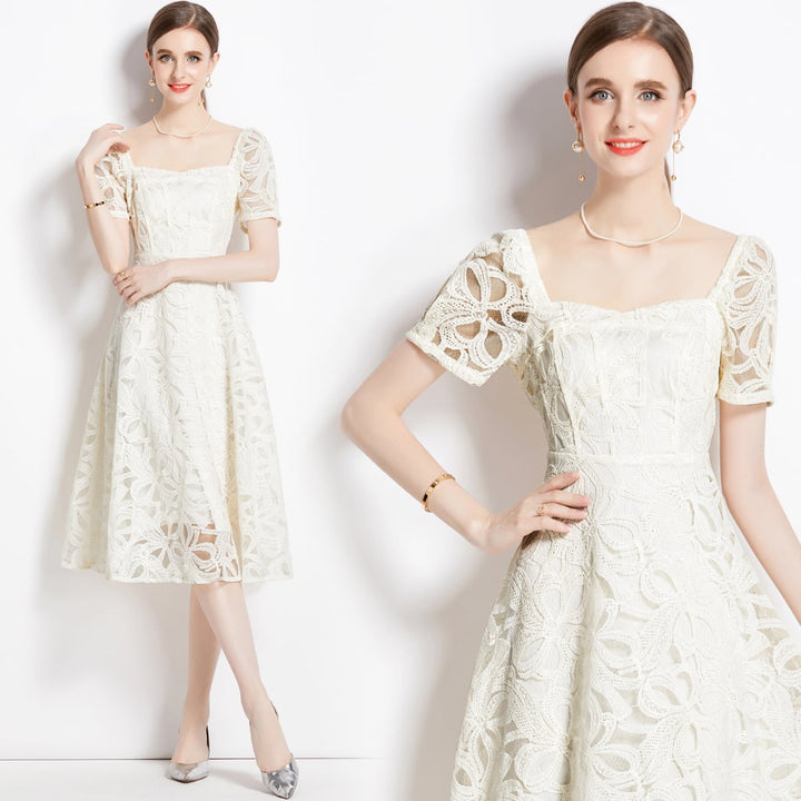 【dress】高級感 エレガントレースデートワンピース　M17141