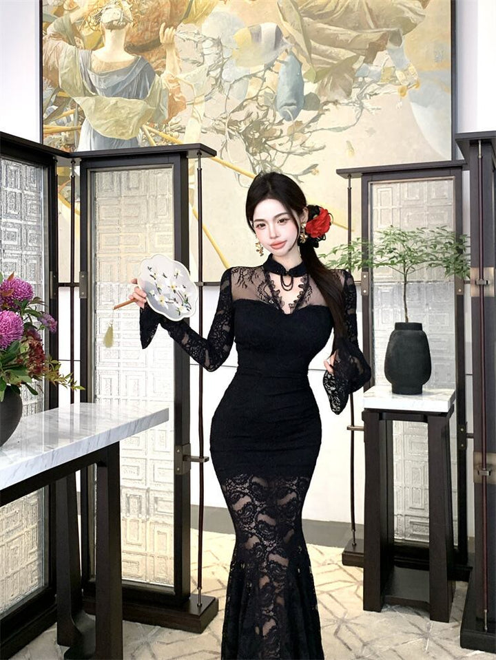 【dress】マーメイドレースデートワンピース　M28372