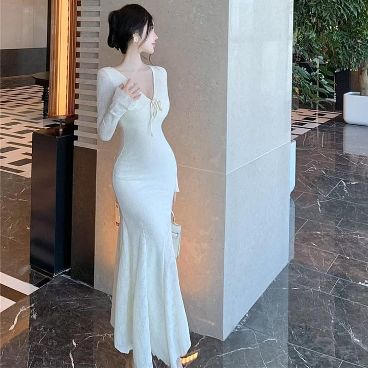 【dress】ロングマーメイドワンピース Q7760