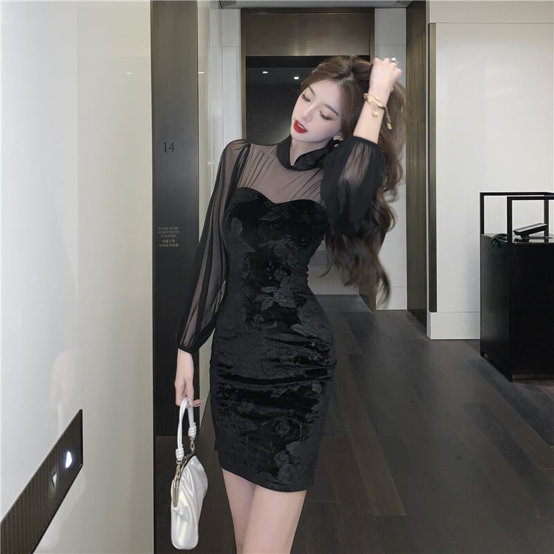 【dress】絶対欲しいエレガント切り替えデートワンピース　M17140