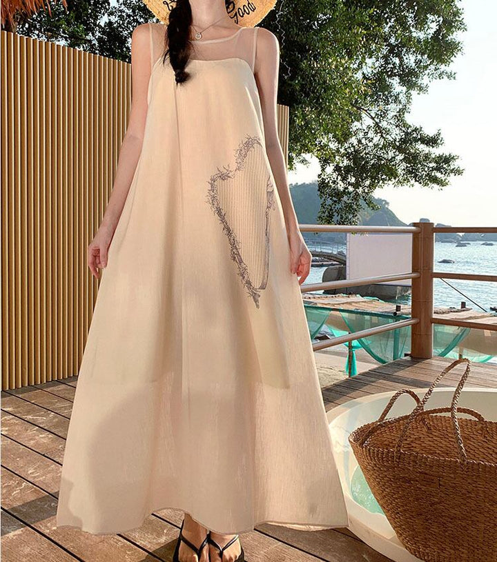 【dress】ノースリーブバックレスワンピース　M29951