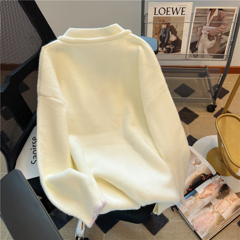 【outer】Vネックニットカーデ　M18388