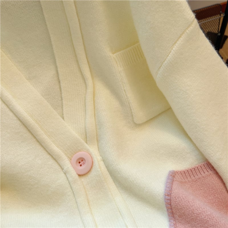 【outer】Vネックニットカーデ　M18388