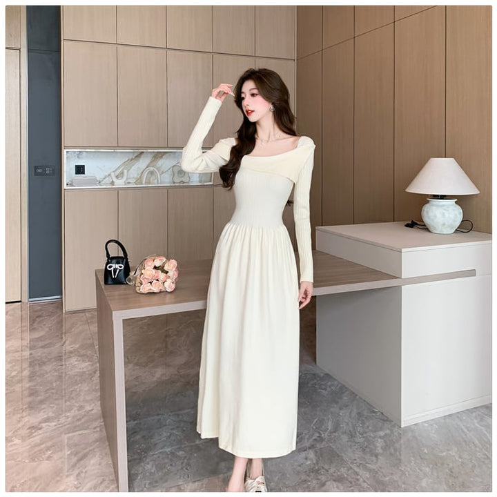 【dress】無地ニットワンピース　M17975
