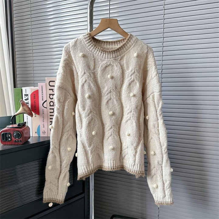 【tops】クルーネックニットセーター　M18755