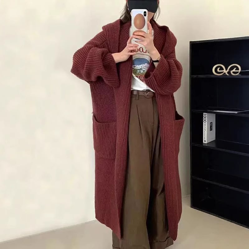 【outer】ロング丈ニットカーデ　M26832