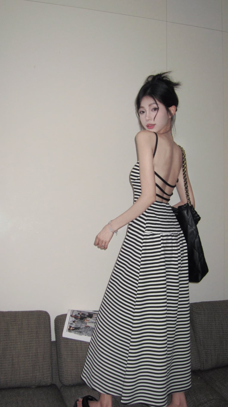 【dress】バックレスキャミワンピース　M24122