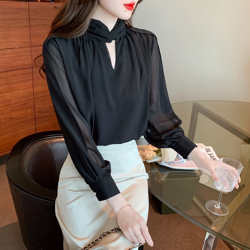 【tops】知的で品の良い♡エレガントカットワークシャツ　M17229