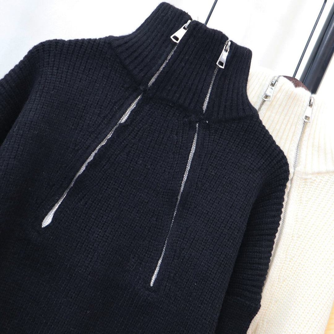【tops】ファスナーニットセーター　M18759