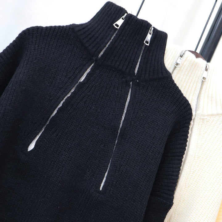 【tops】ファスナーニットセーター　M18759