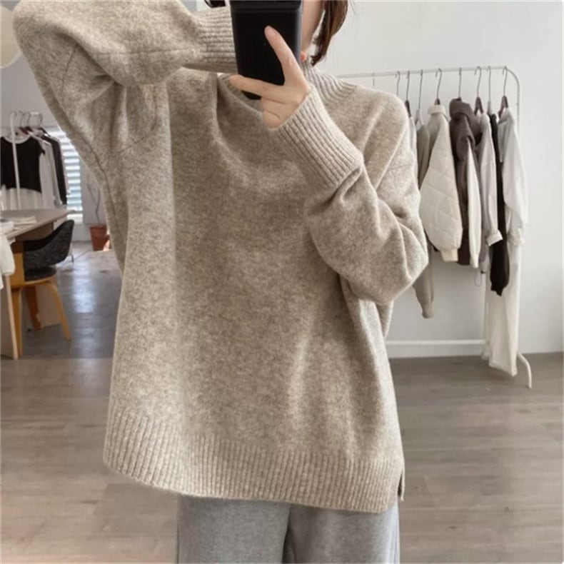 【tops】無地ニットセーター　M26775