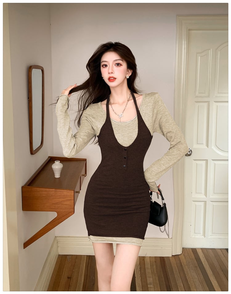 【dress】切り替えワンピース　M26584