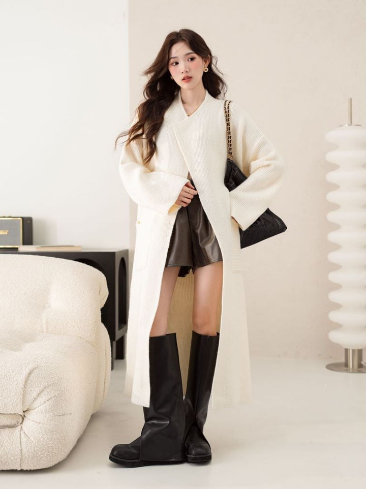 【outer】ロング丈ニットカーデ　M26713