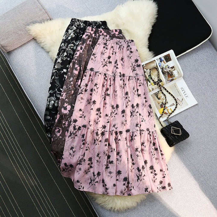 【bottoms】プリントスカート　M23941