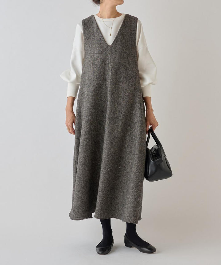【dress】Vネックベストワンピース　M28039