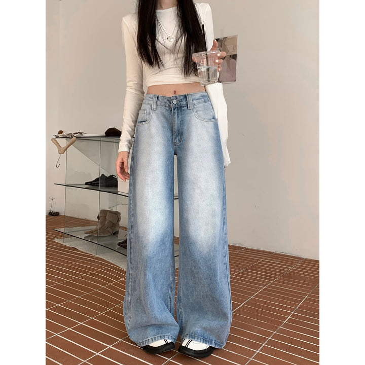 【bottoms】デニムワイドパンツ　M29496