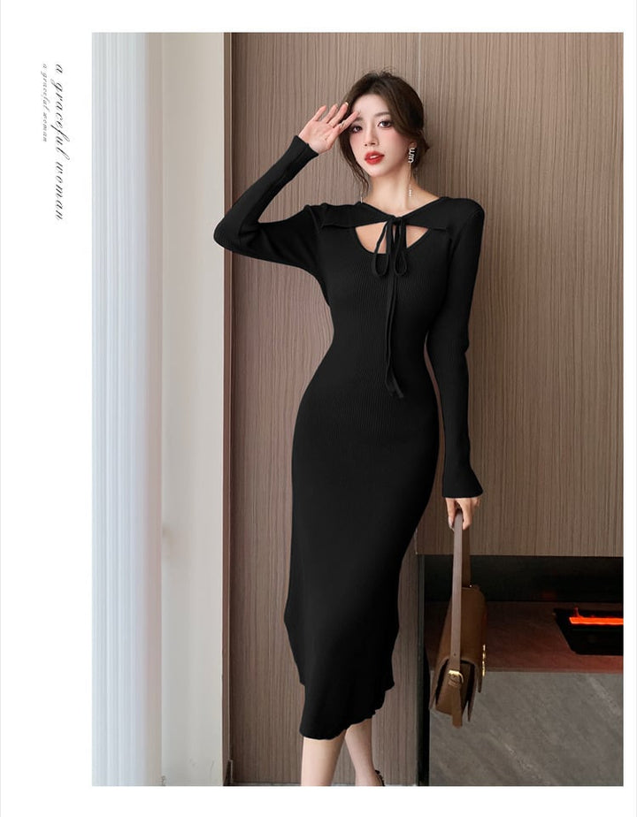 【dress】絶対流行ニットワンピース着心地良い　M17590
