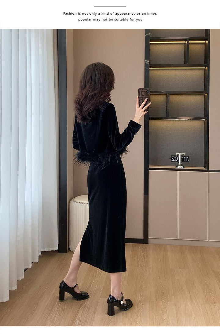 【set】ファートップス×スカートセット　M18360