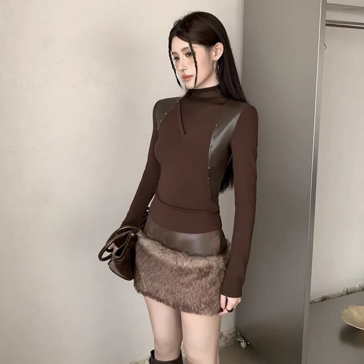 【tops】チュールドッキングトップス Q8178