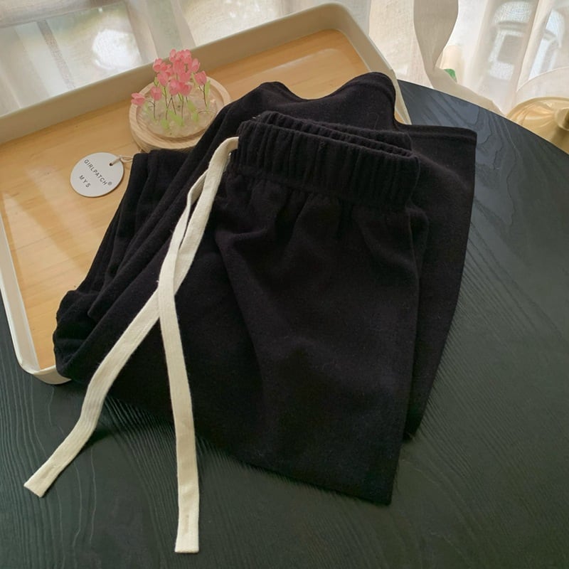 【bottoms】ニットワイドパンツ　M26520
