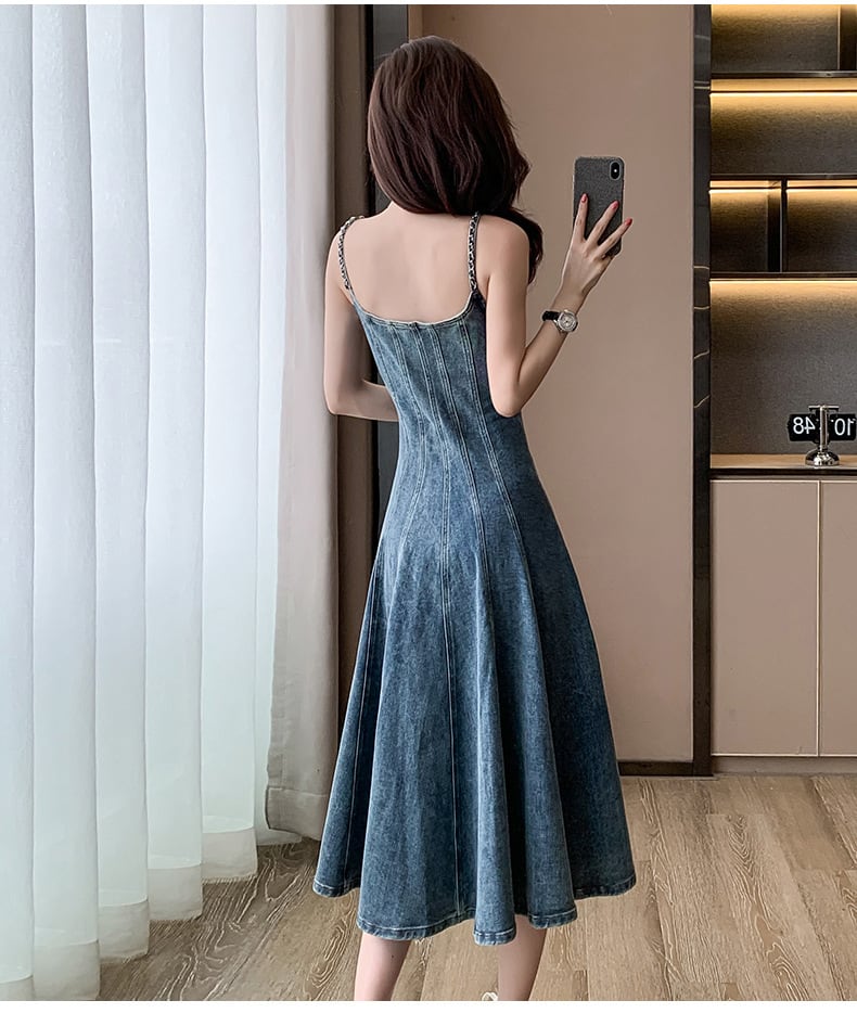 【dress】デニムキャミワンピース　M24267