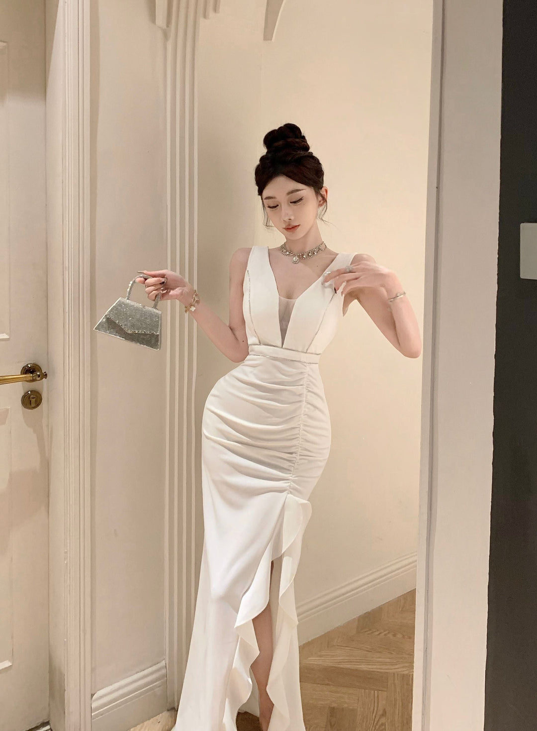 【dress】スリットワンピース　M24072