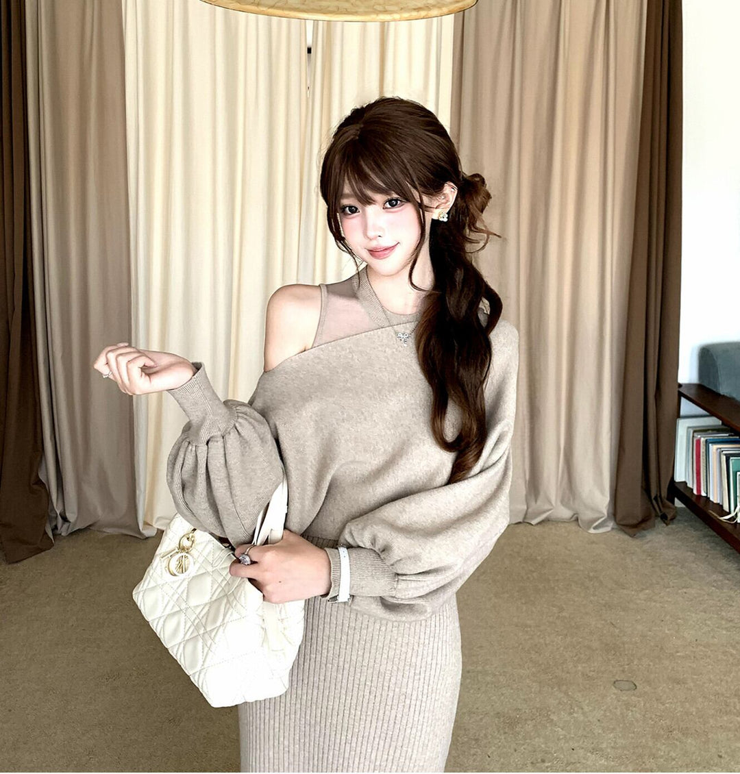 【set】4WAYシアードッキングワンピースセット　N3462