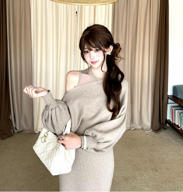 【set】4WAYシアードッキングワンピースセット　N3462