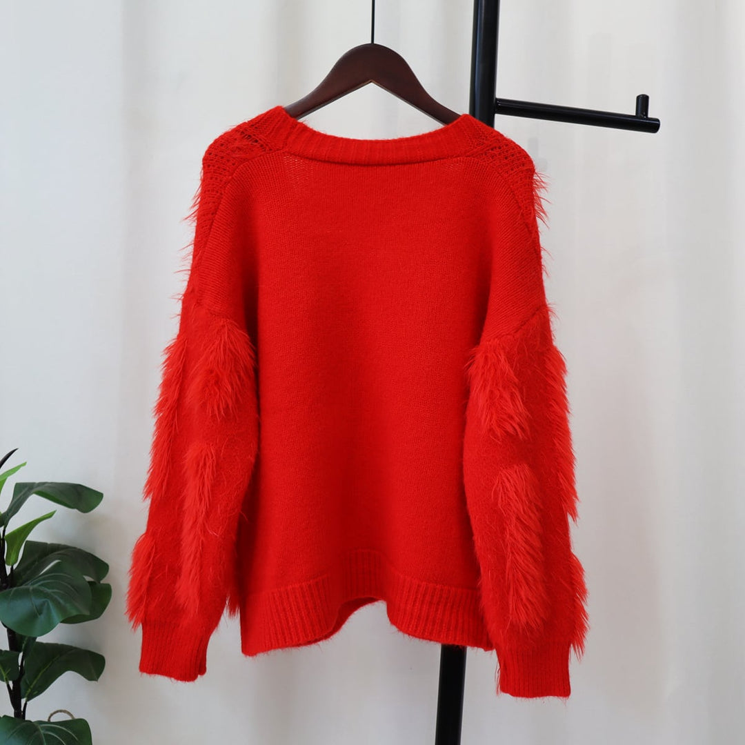 【outer】Vネックニットカーデ　M27596