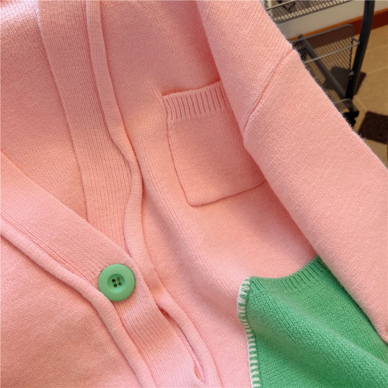 【outer】Vネックニットカーデ　M18388
