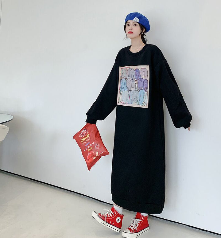 【dress】裹起毛カジュアルワンピース　M18582