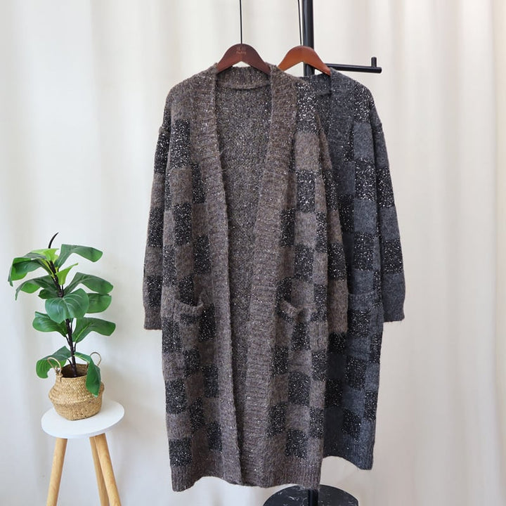 【outer】ロング丈ニットカーデ　M26596
