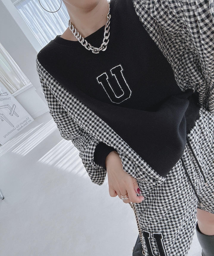 【set】プルオーバー×ショートパンツセット　M26193