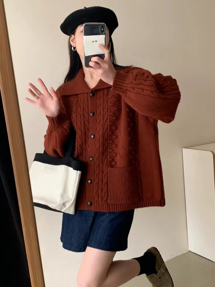 【outer】ニットカーデ　M27077