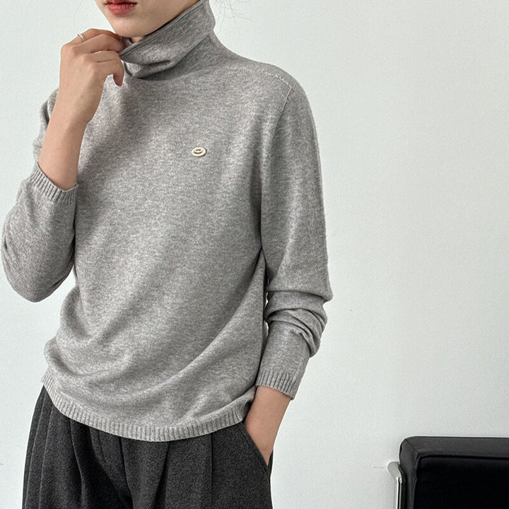 【tops】ハイネックニットトップス Q7090
