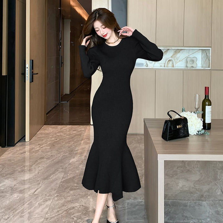 【dress】マーメイドニットワンピース　M18201