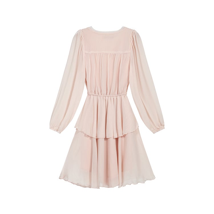 【dress】柔らかくて優しい印象Vネックデートワンピース　M17013