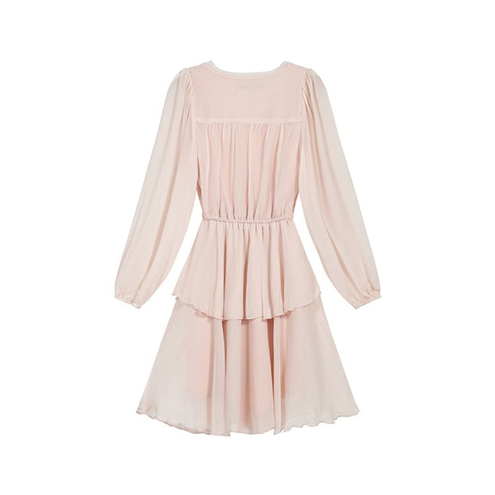 【dress】柔らかくて優しい印象Vネックデートワンピース　M17013