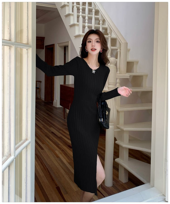 【dress】ニットワンピース　M25658