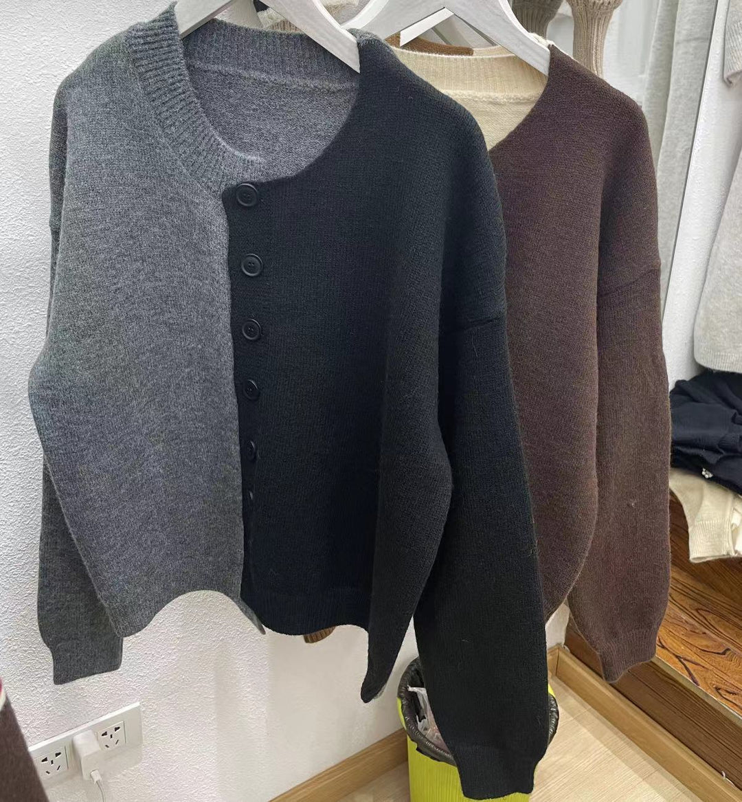 【outer】切り替えニットカーデ　M26736