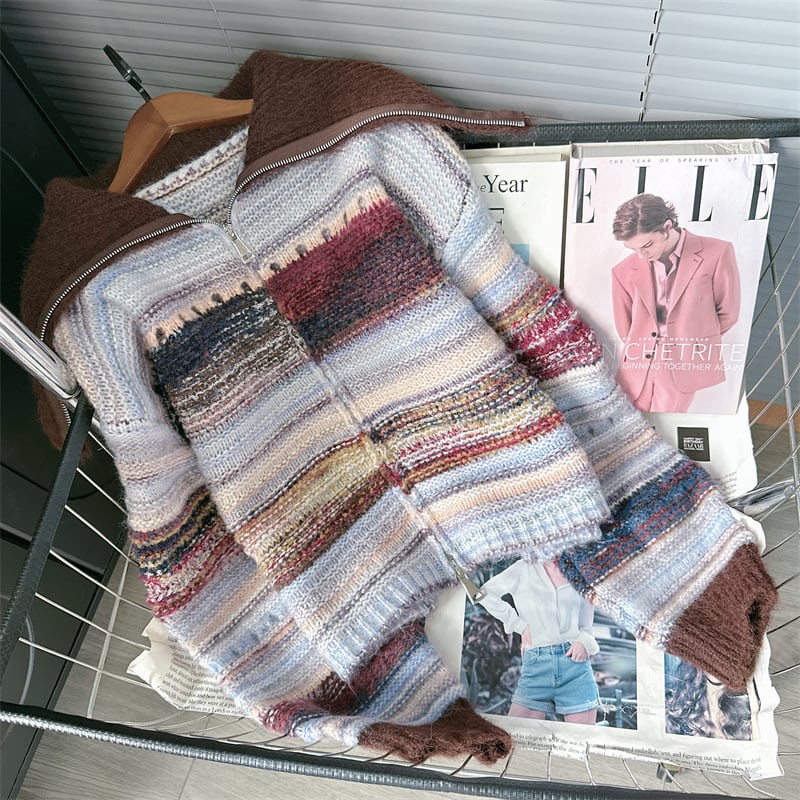 【outer】Wジップニットカーデ　M26104